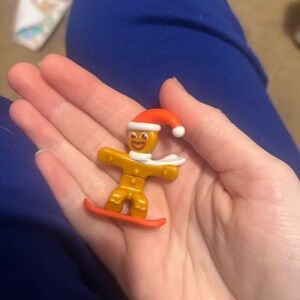 Gingerbread Man Toy with Red Santa Hat
